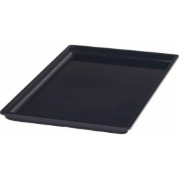 Plat de présentation rectangulaire plexiglass noir 28 x 21 x 10 cm