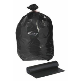 Carton de 100 sacs-poubelle 130 l noir renforcé avec lien à nouer
