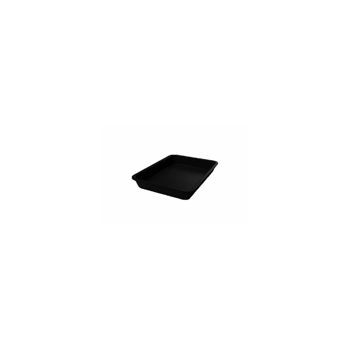 Plat plexi rectangulaire noir 28x21x5 cm