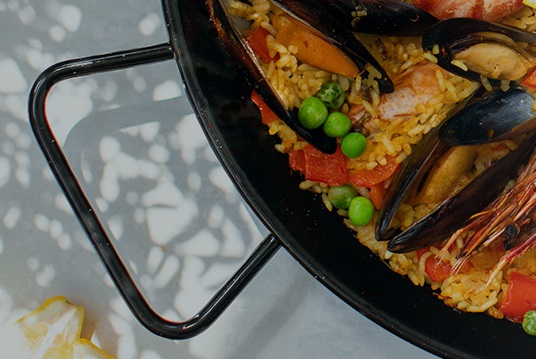 Taille poele paella